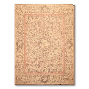 Astoria Grand One-of-a-Kind Reale Needlepoint Hand-Knotted Wool Tan Area Rug OROH1191